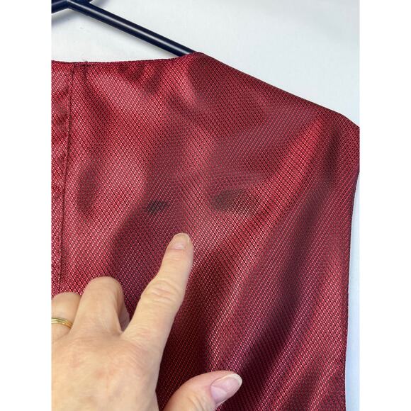 Vinci Men's Size 48L/43L Red/White 3 Piece Suit Vest, Jacket, and Pants - Picture 15 of 16